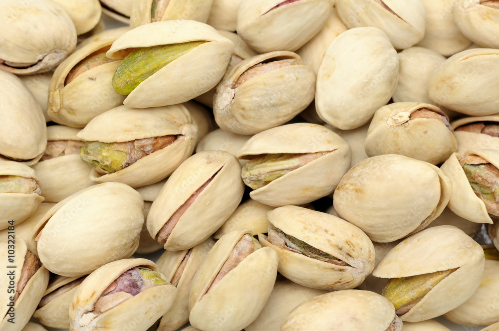 Close up of pistachios nuts background Close up of pistachios nuts background