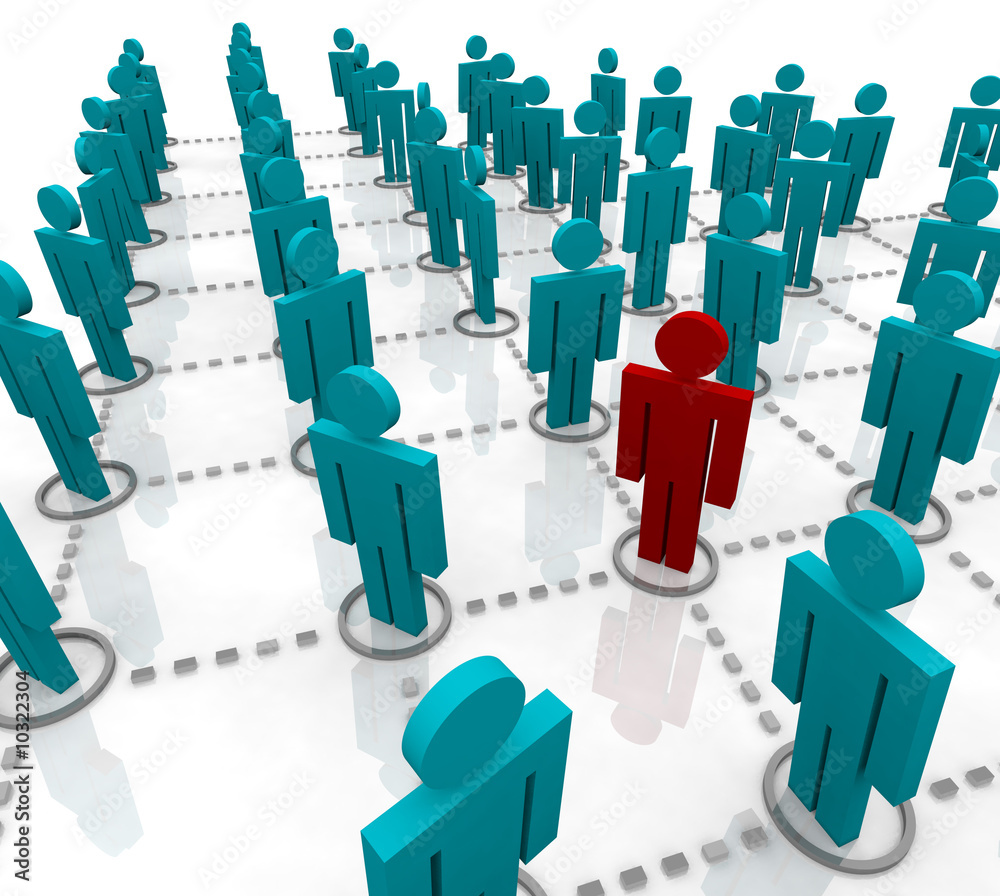 Large Network of People Showing Connected Relationships Large Network of People Showing Connected Relationships