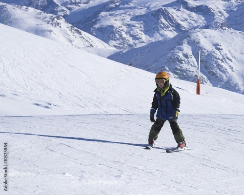 Extreme sport - ski vacation in France white snow