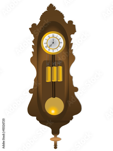 Vector illustration of pendulum clock