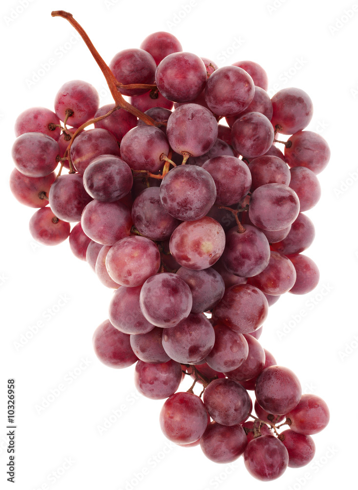 Fototapeta premium Fruit red grape bunch on white background