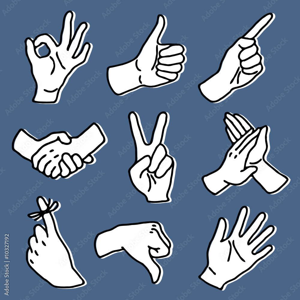 Obraz premium mains & signes