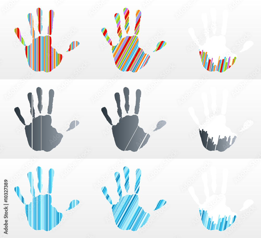 Fototapeta premium Handprint collection