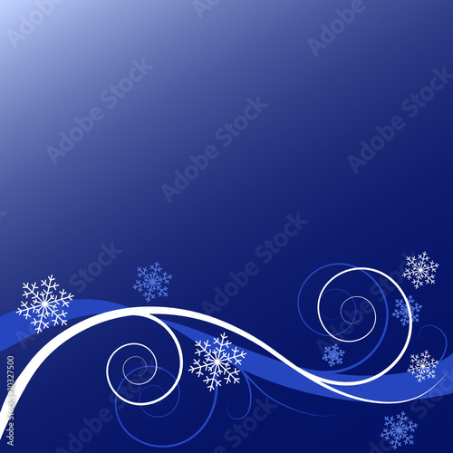 Winter floral background (greeting card)