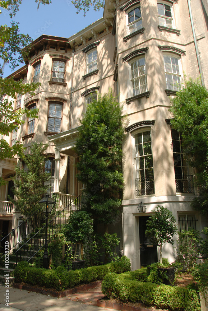 Historic Colonial house in Savannah, Georgia