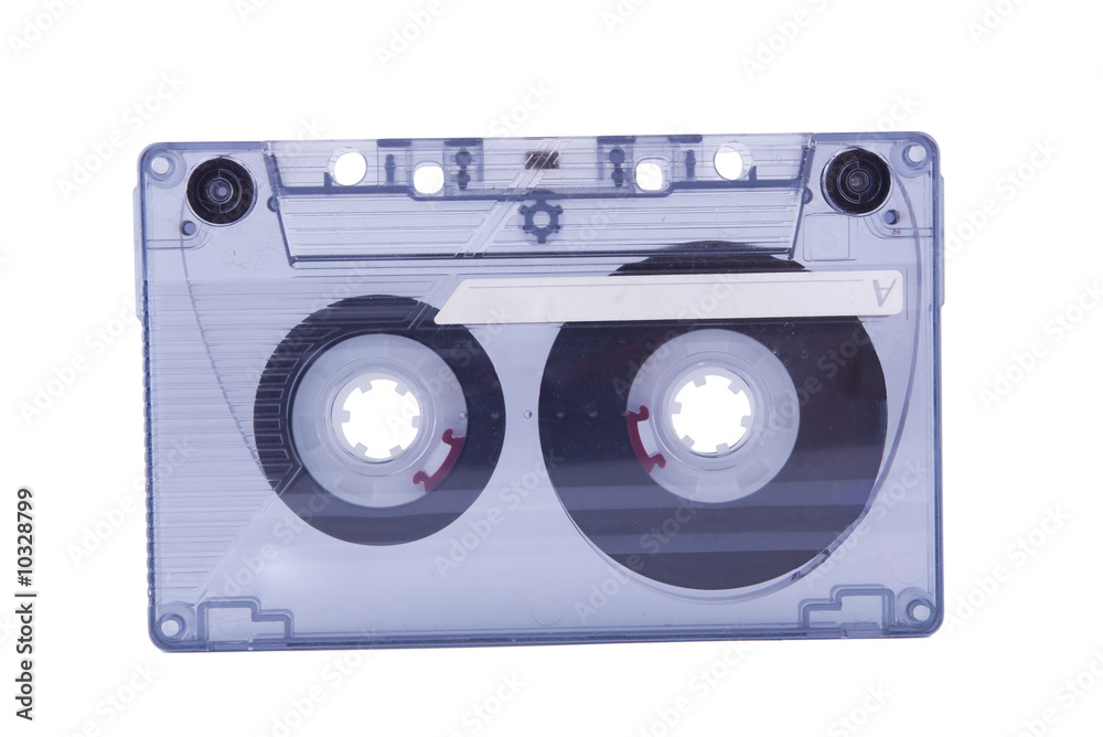 Fototapeta premium audio cassette isolated on white