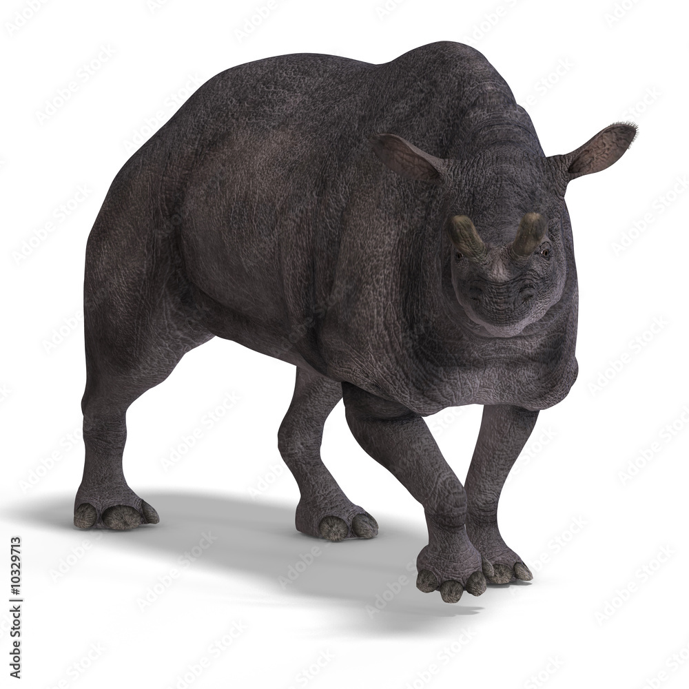 Obraz premium Dinosaur Brontotherium With Clipping Path over white
