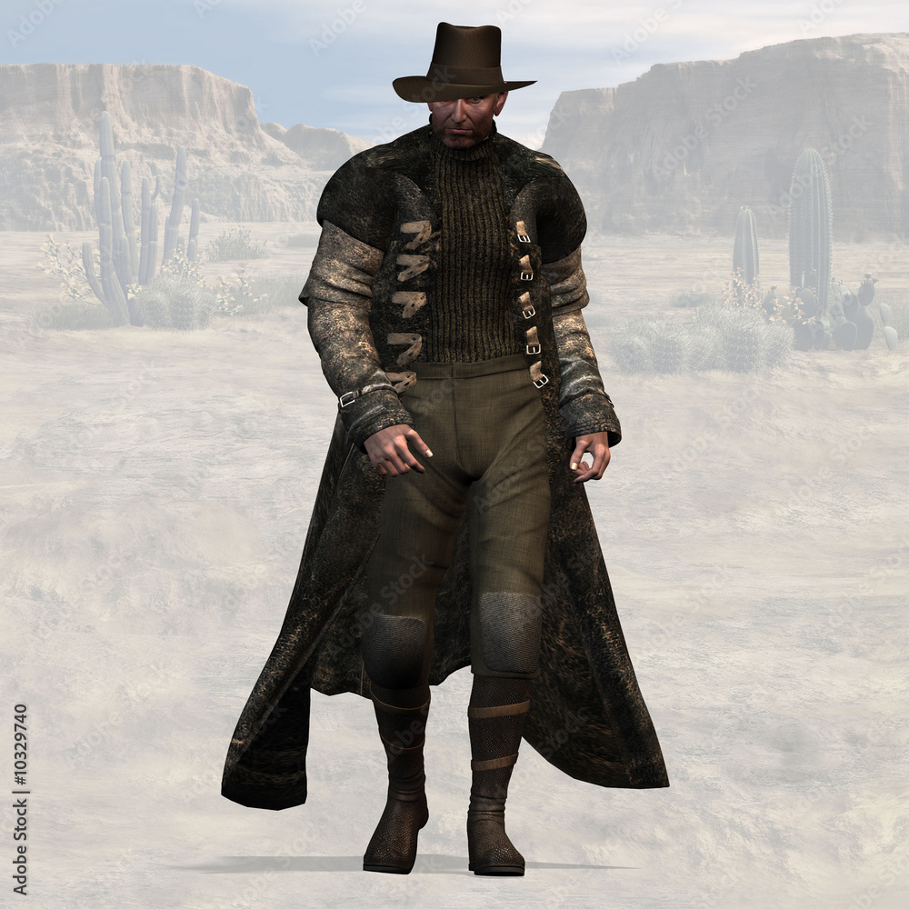Fototapeta premium Wild West Series with Cowboys, Indians, Good and Bad Guys.Image