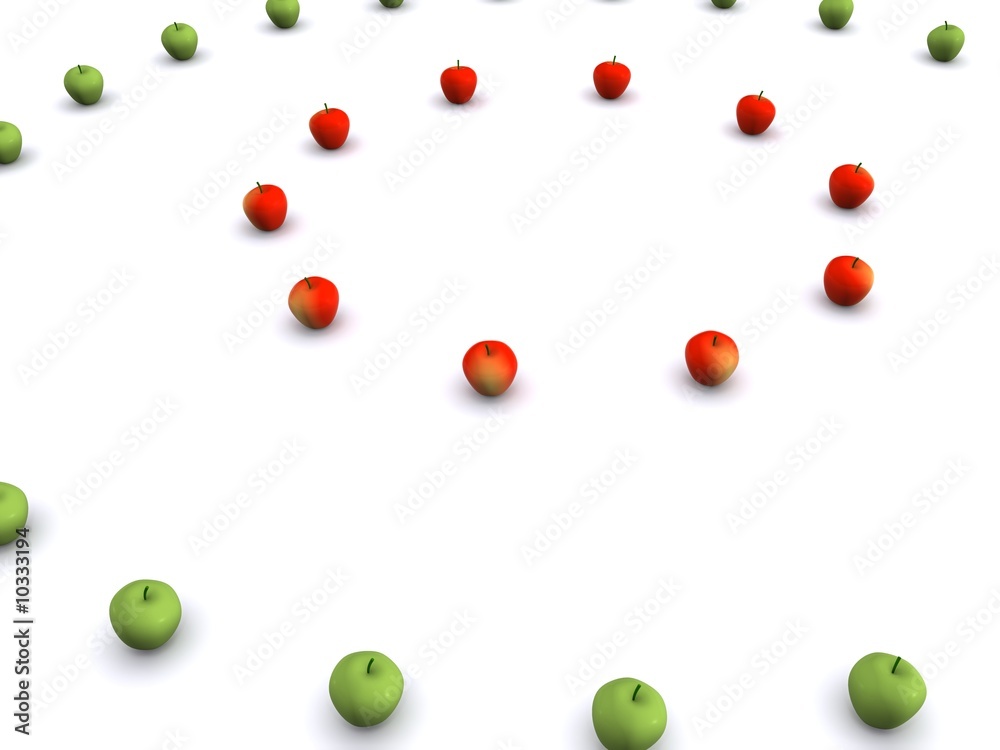 red apple leadership. 3d food red apple leadership. 3d food
