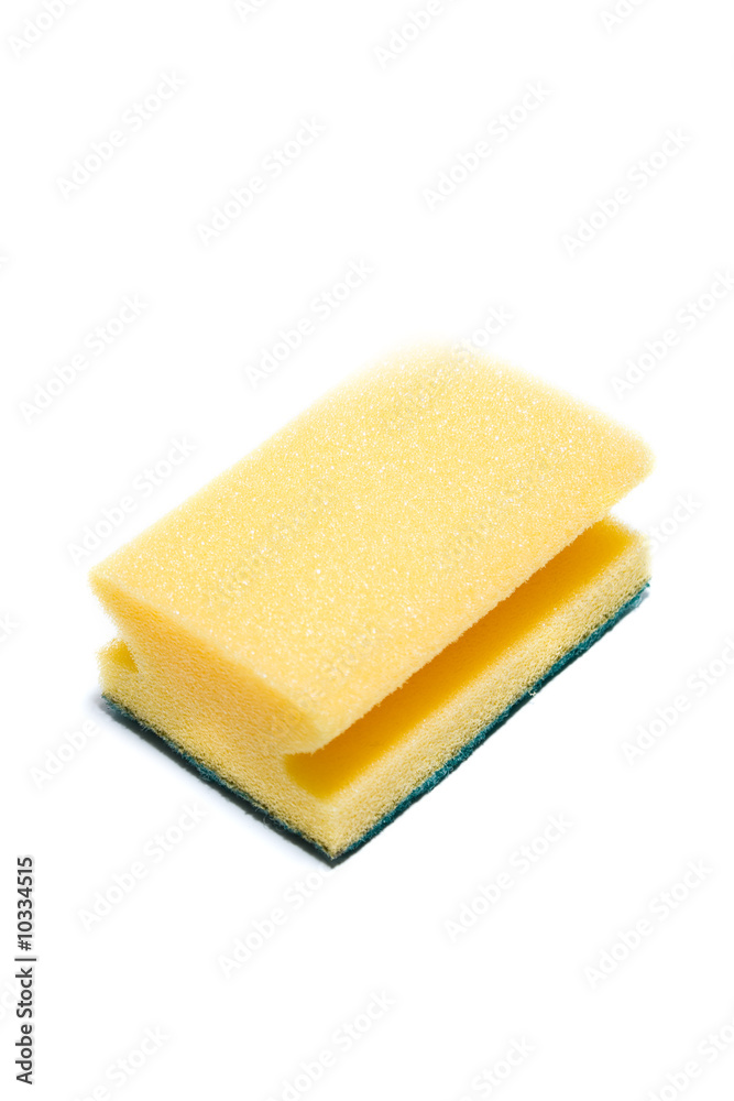 Cleaning sponge isolated on white Cleaning sponge isolated on white