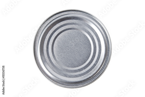 Metal Can top with white background