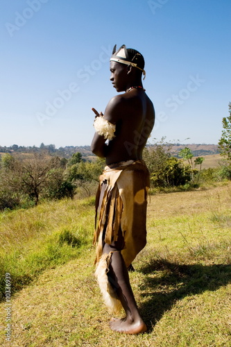 african zulu tribe man © michaeljung