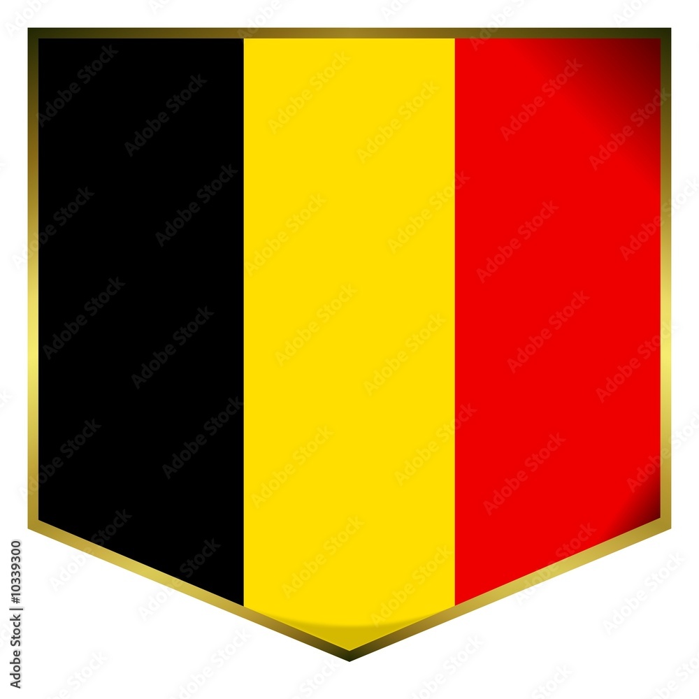 Fototapeta premium drapeau ecusson belgique belgium flag