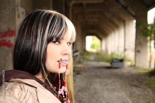 Beautiful young woman, fashion model