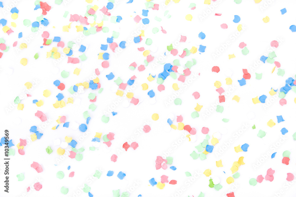 Background made with lots of colorful confettis. - obrazy, fototapety, plakaty 