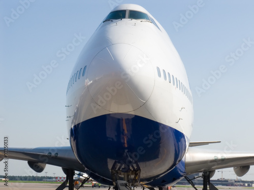 Frontal Shot of Airplane close up