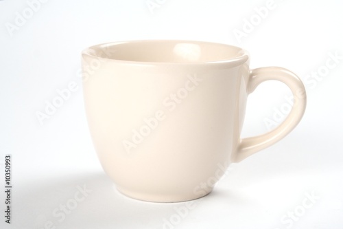 Coffe cup on white background.