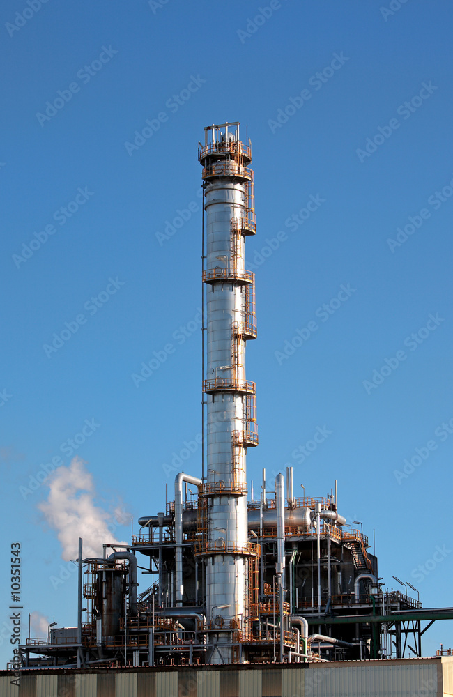 Polluting gases steam and smoke coming from industrial site Polluting gases steam and smoke coming from industrial site