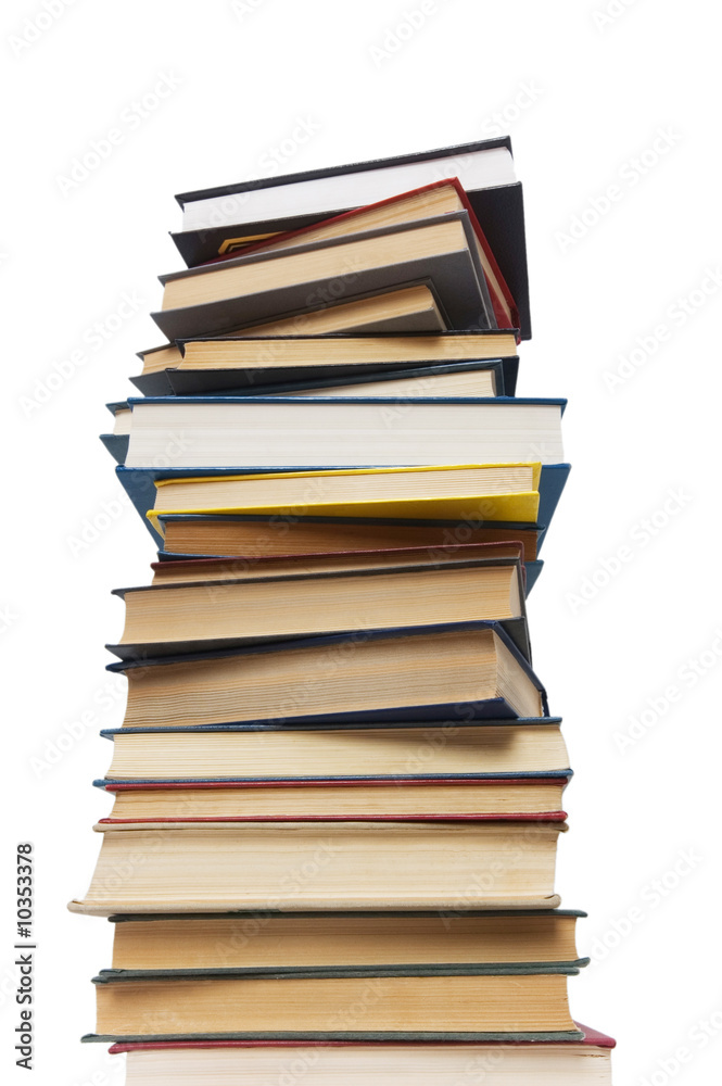 Stack of books isolated on the white background Stack of books isolated on the white background