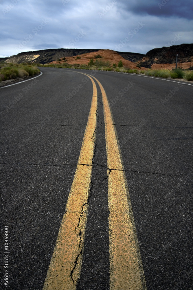 Road on the Snow Canyon in St. George, Utah Road on the Snow Canyon in St. George, Utah