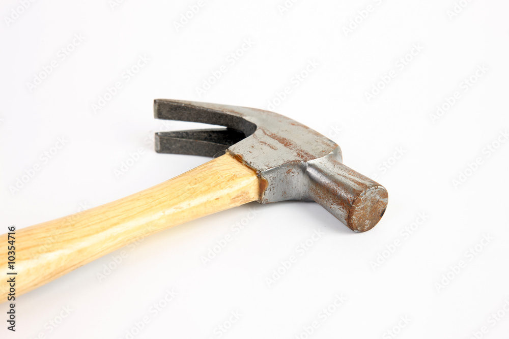 isolated hammer tool with white background