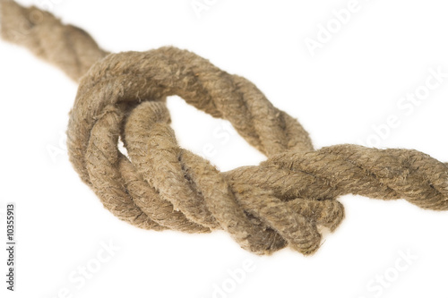 closeup of rope with knot