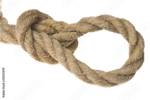 closeup of rope with knot