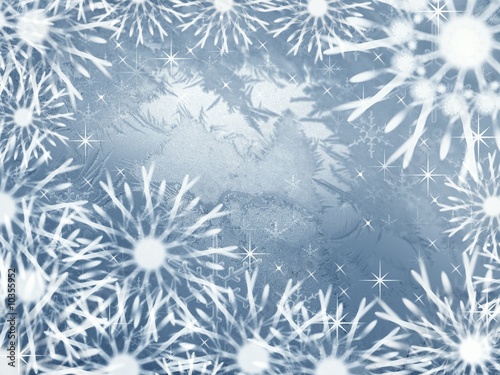 background with snowflakes © elen_studio
