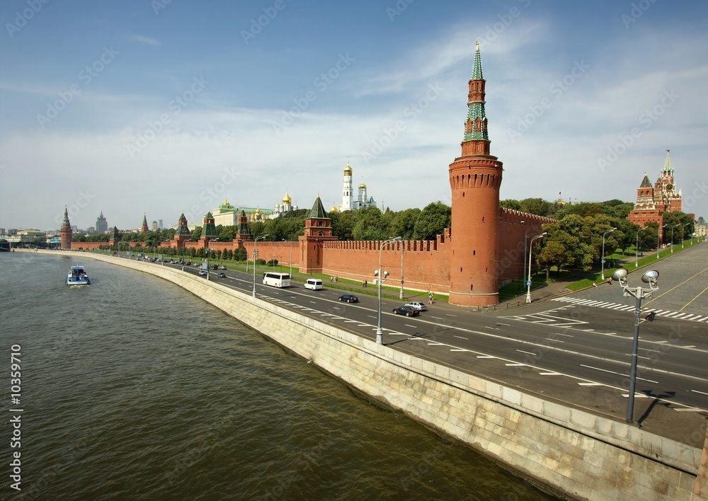 Kremlin walls in the center of Moscow