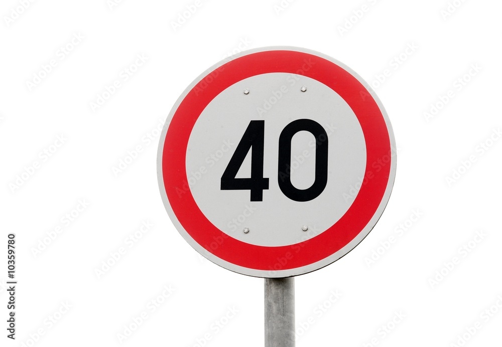 Speed limit traffic sign isolated on a white Speed limit traffic sign isolated on a white