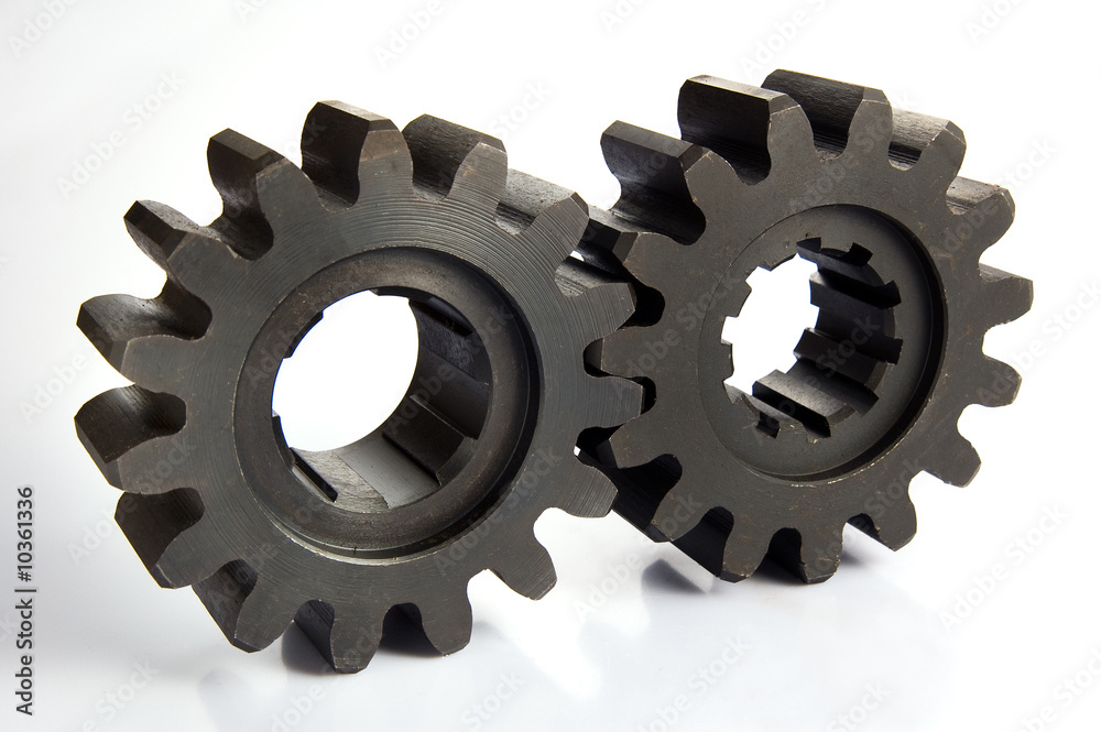 gears isolated over white in the studio gears isolated over white in the studio