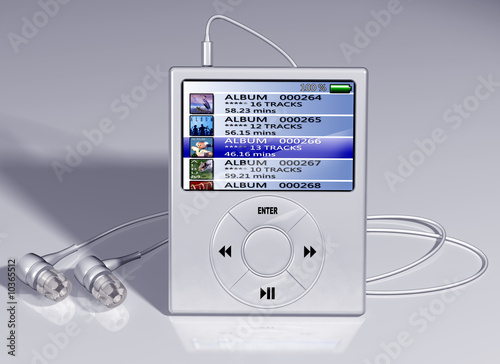 Obraz na płótnie cutting edge mp3 player