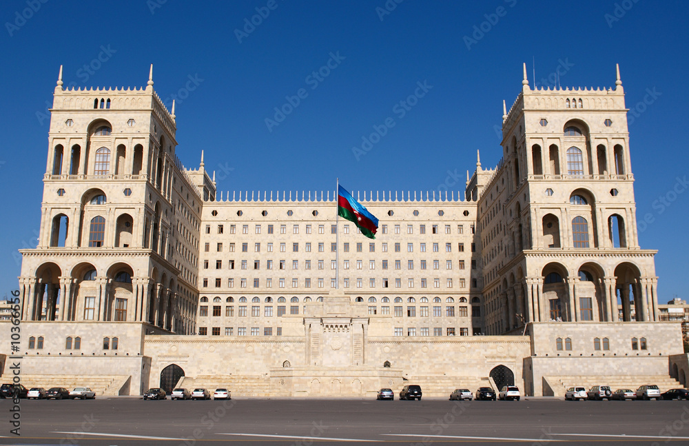 Government`s House on Freedom square. Baku, Azerbaijan.