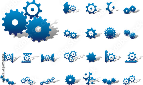 Big set icons. Gears