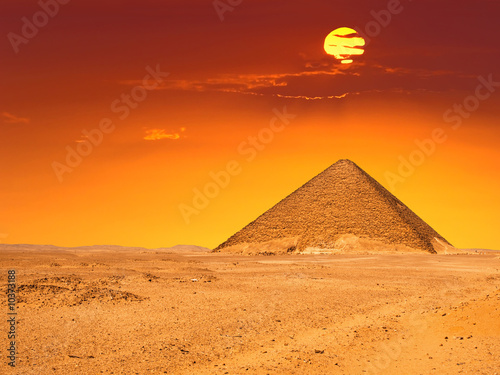 Great pyramid of Dashur (Red pyramid) photo