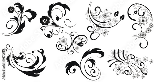Ornamental design flower-vector