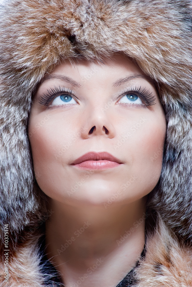 Woman in fur hat Woman in fur hat