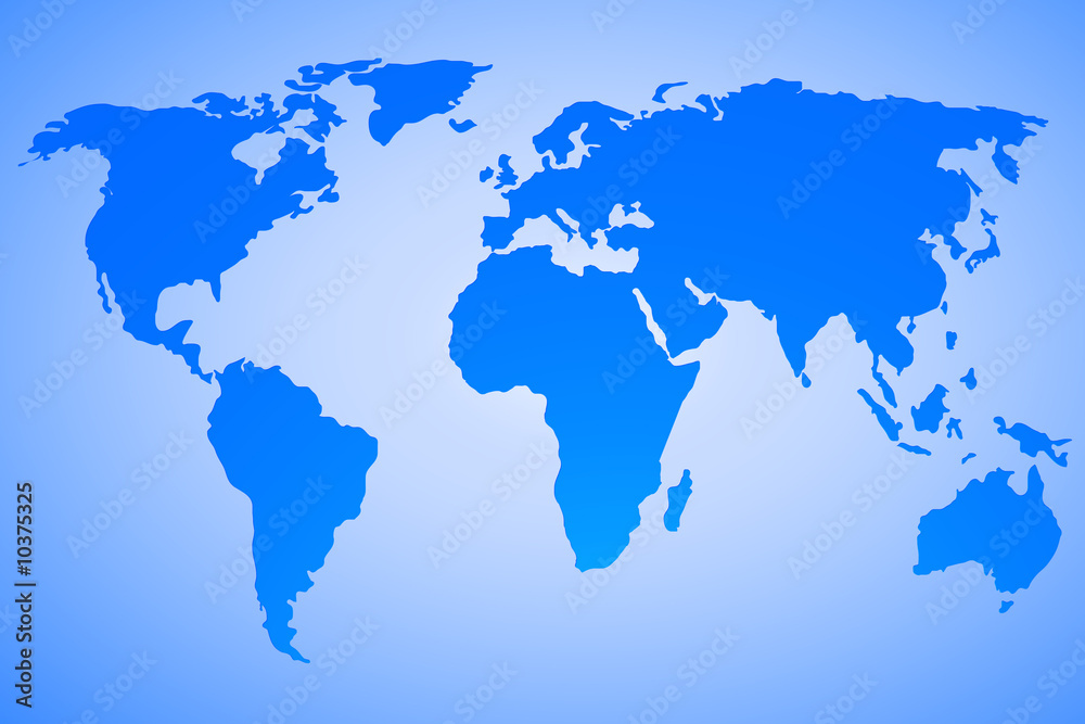 world map vector design on blue gradient background. world map vector design on blue gradient background.