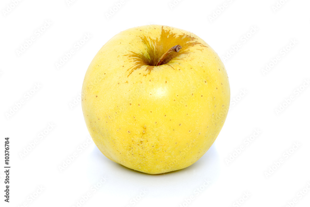 Yellow apple isolated on white backround