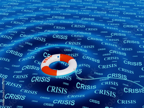 Conceptual image - help in a crisis situation
