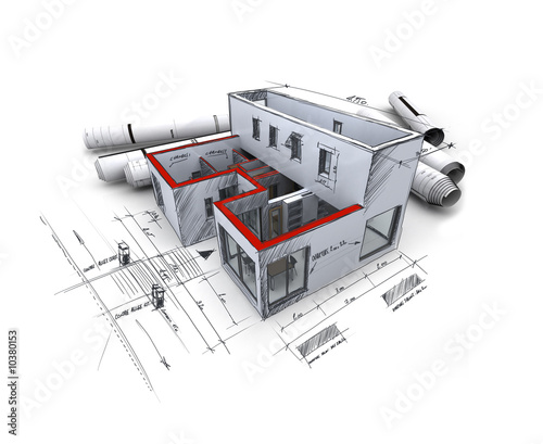 3D rendering of an architecture model 5