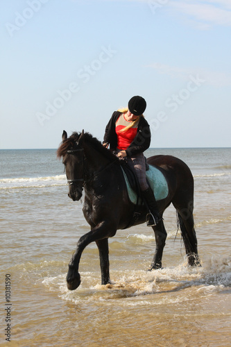Horse play beach
