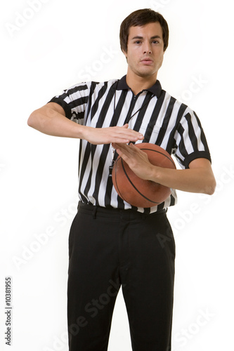 Young man basketball referee