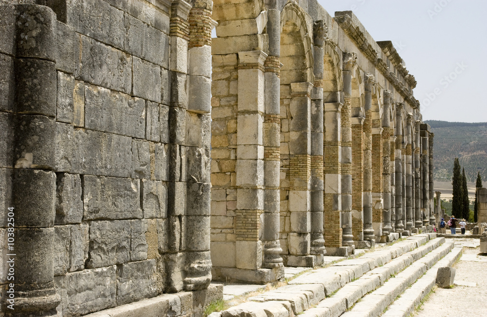 Temple facade at Volubilis, Morocco Temple facade at Volubilis, Morocco