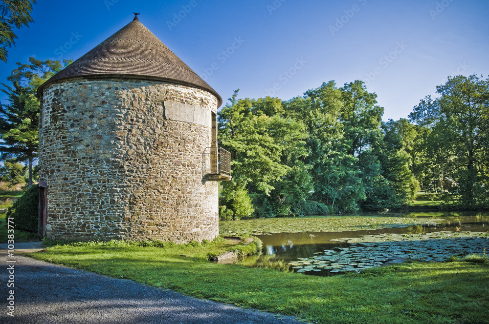 Fototapeta premium tour et etang stylisés