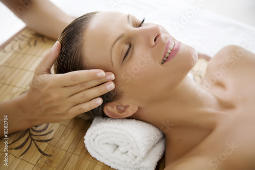 female ebjoying a massage