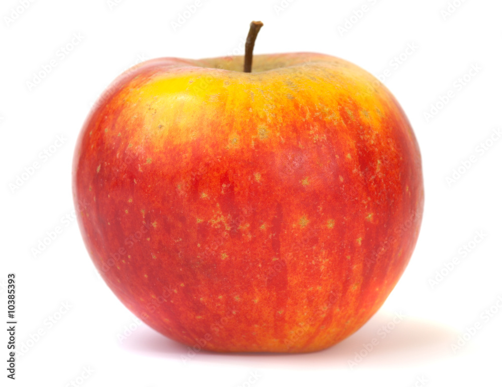 Big red-yellow delicious apple isolated on white background Big red-yellow delicious apple isolated on white background