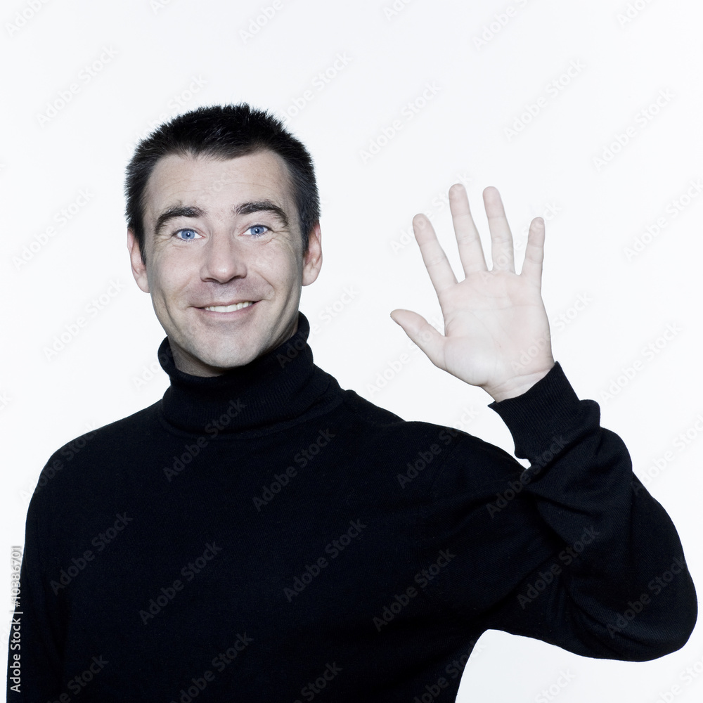 Fototapeta premium man waving