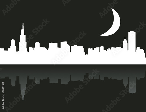 Chicago Night Skyline