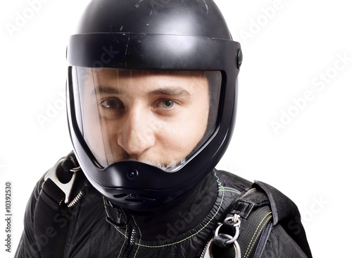 Man in helmet on white background © 2happy